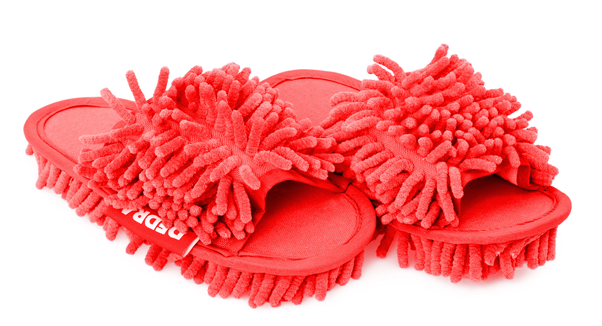 "Kapciopolerki" obuwie czyszczce, 1 para wkadka ok. 25 cm (rozm. 36-40), czerwone