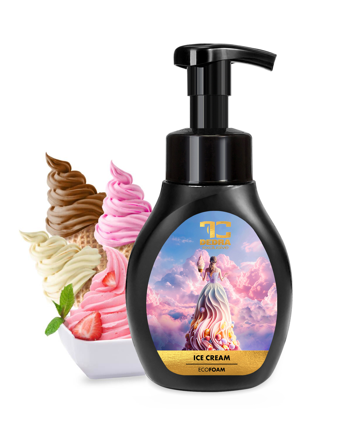 Levně ICE CREAM | šetrné pěnové mýdlo na ruce & tělo | 300 ml