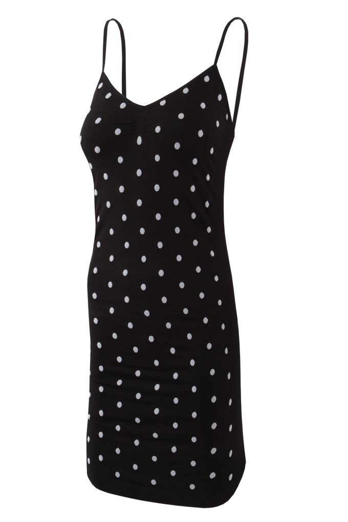 FC75941-Saleen čierne ramienkové mini šaty