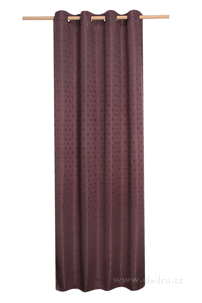 DA10344-Žakárové tkaný záves hnedo-fialový