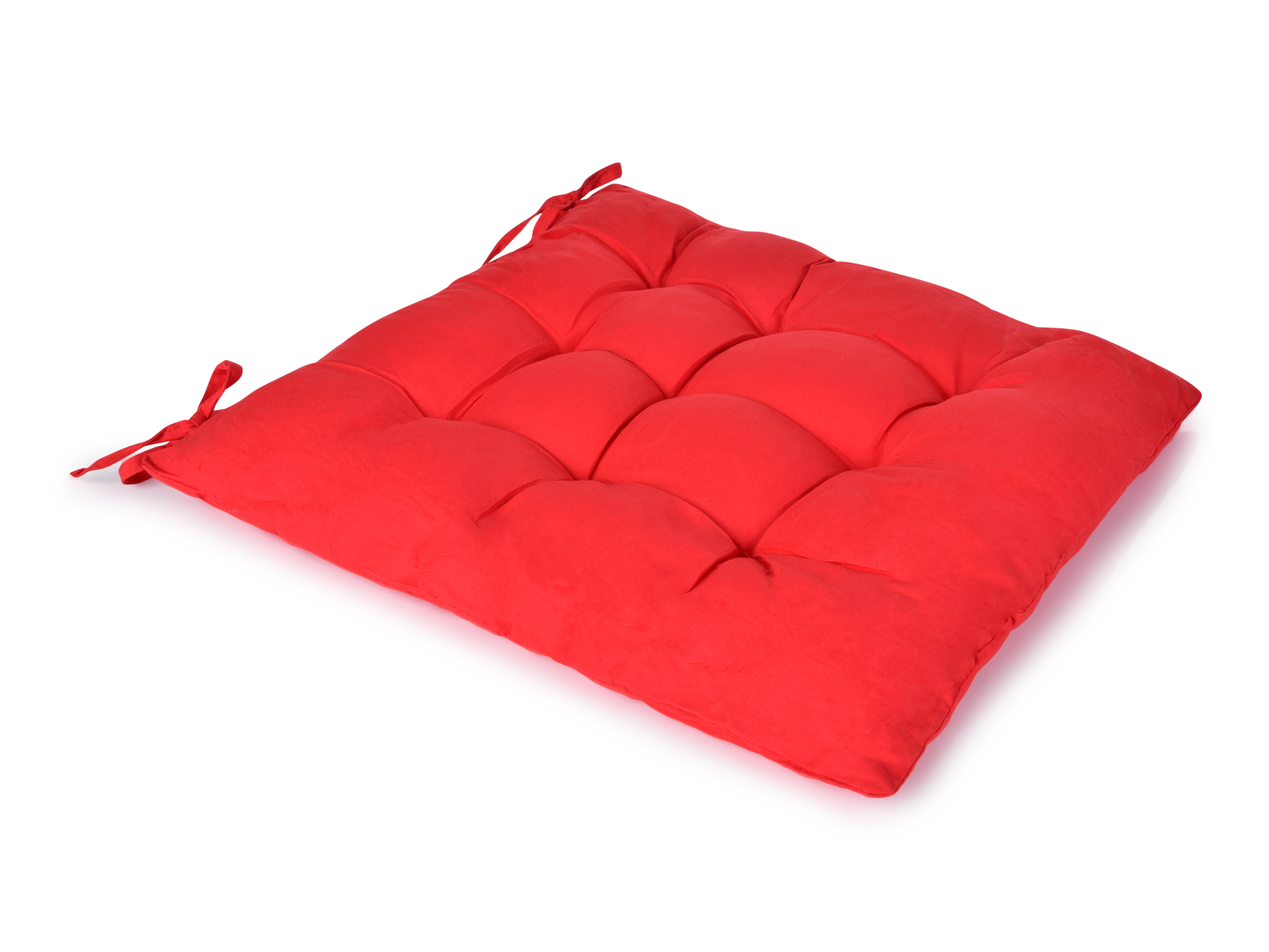 Poduszka na krzeso, pikowana czerwona