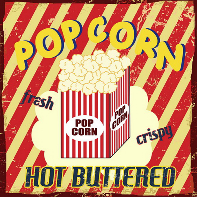 OBRAZ na plátne 28x28 cm - Popcorn