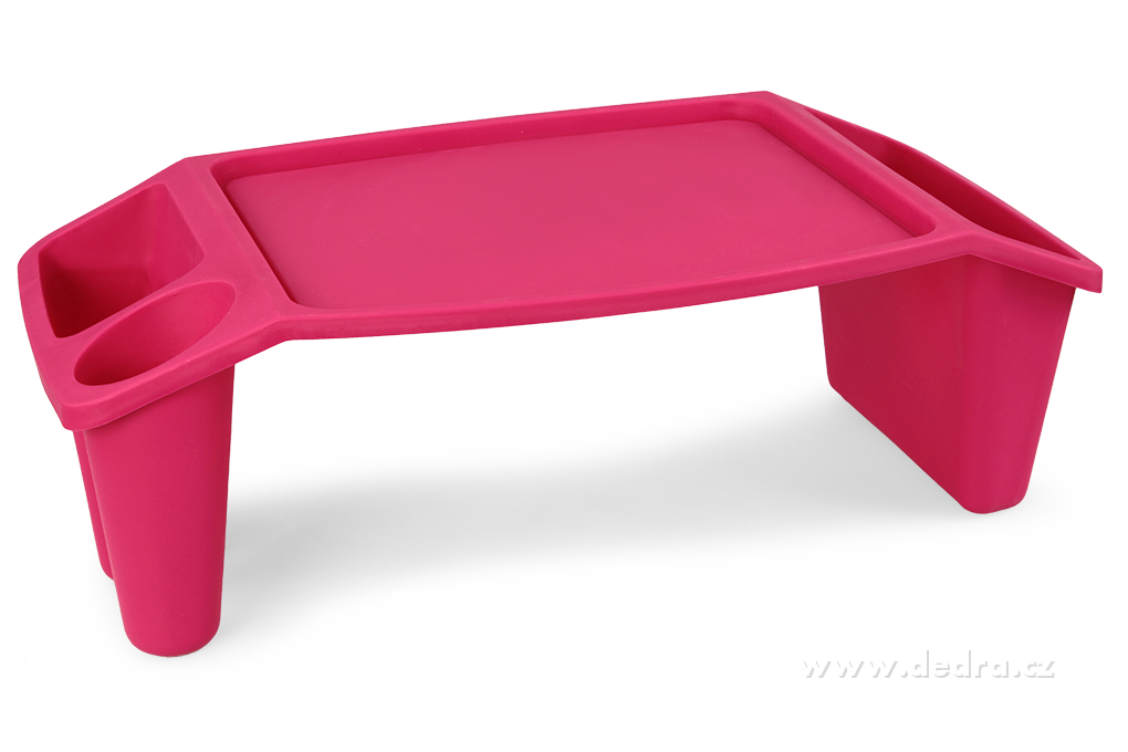 DA89821-Gaučostolek & postelostolek ružový prenosný stolík