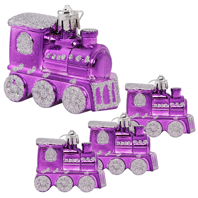 4 ks fialových lokomotiv, s metalickým finišem