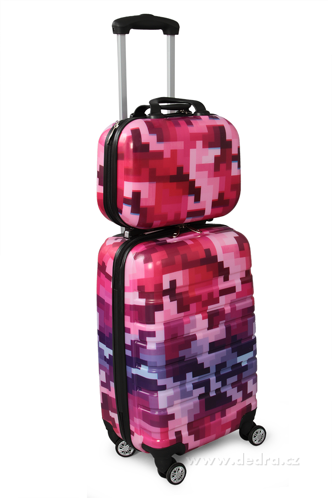 FC84881-Kufor príručný menšie pink tetris 32 x 14 x 24 cm