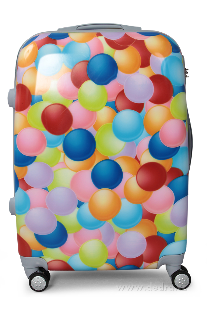 Kufr menší, colorful bubbles