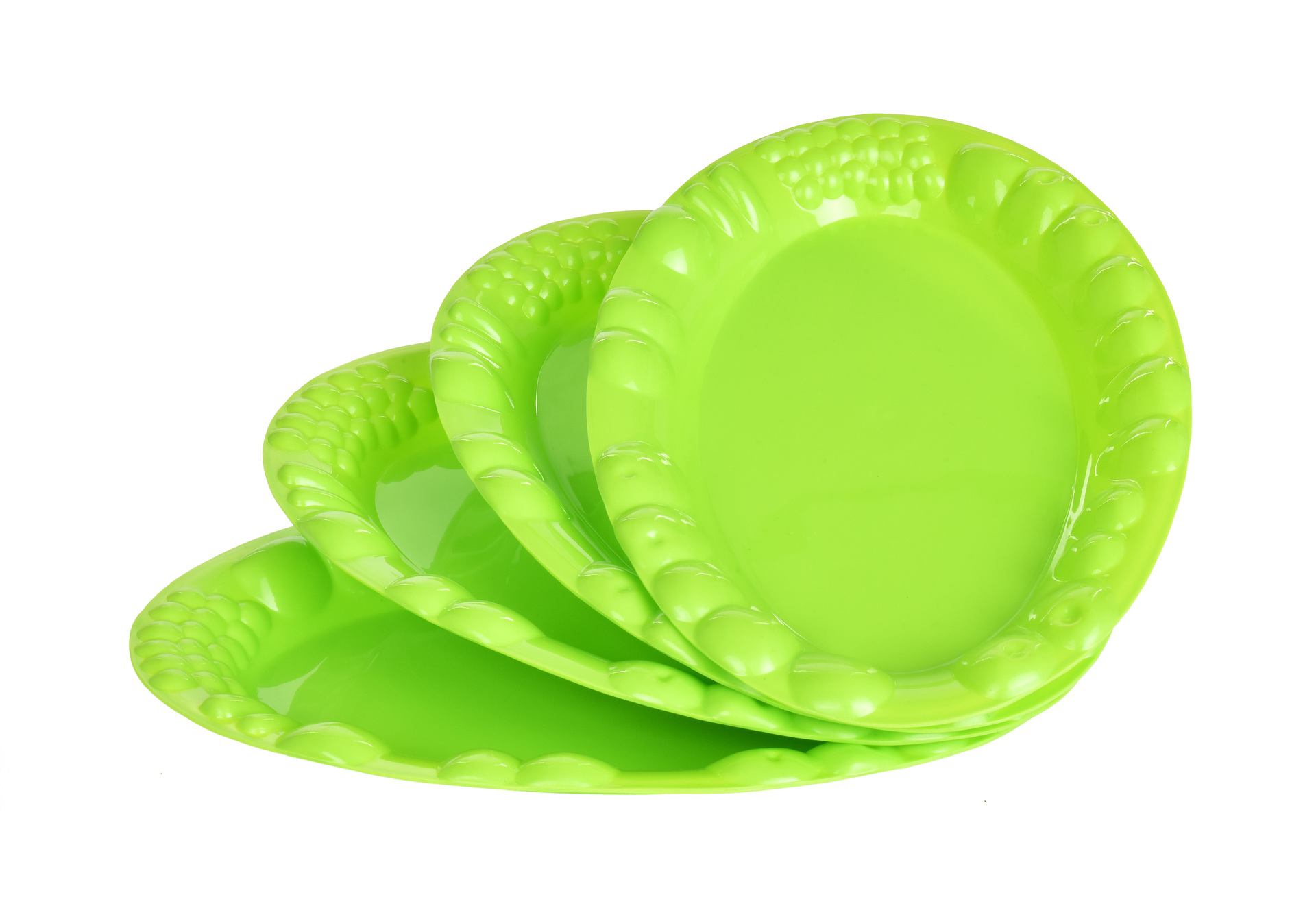 PRAKTIK sada 4 oválnych tanierov z odolného plastu