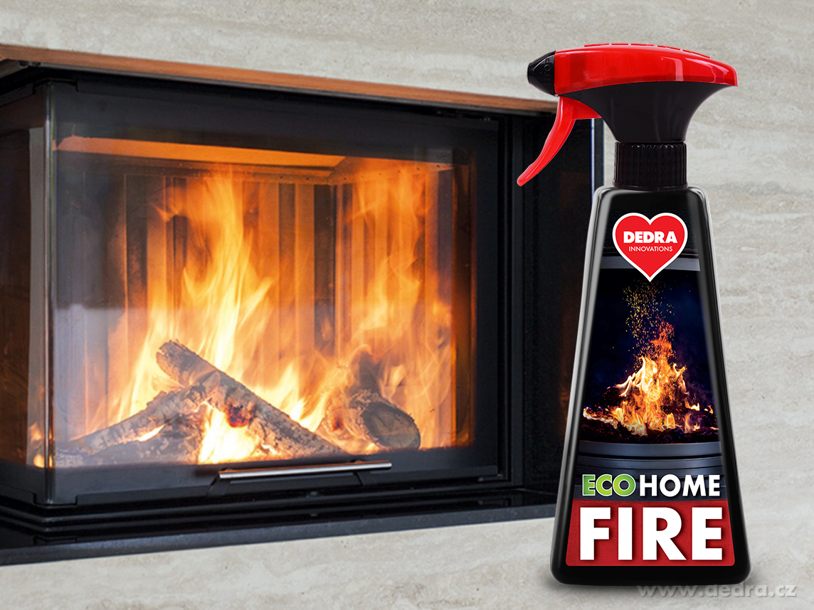 HOME FIRE extra silný čistič skiel krbov a kachlí