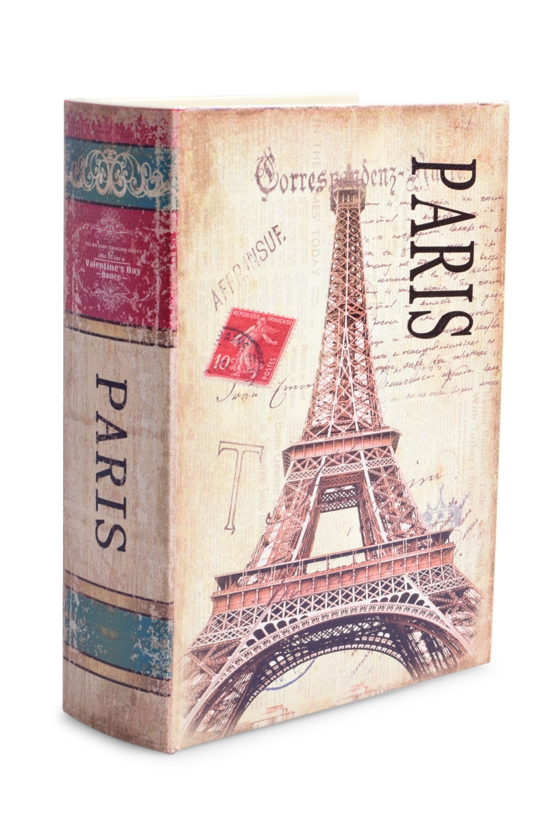 Dekorativní kniha/kazeta, PARIS,dřevěná