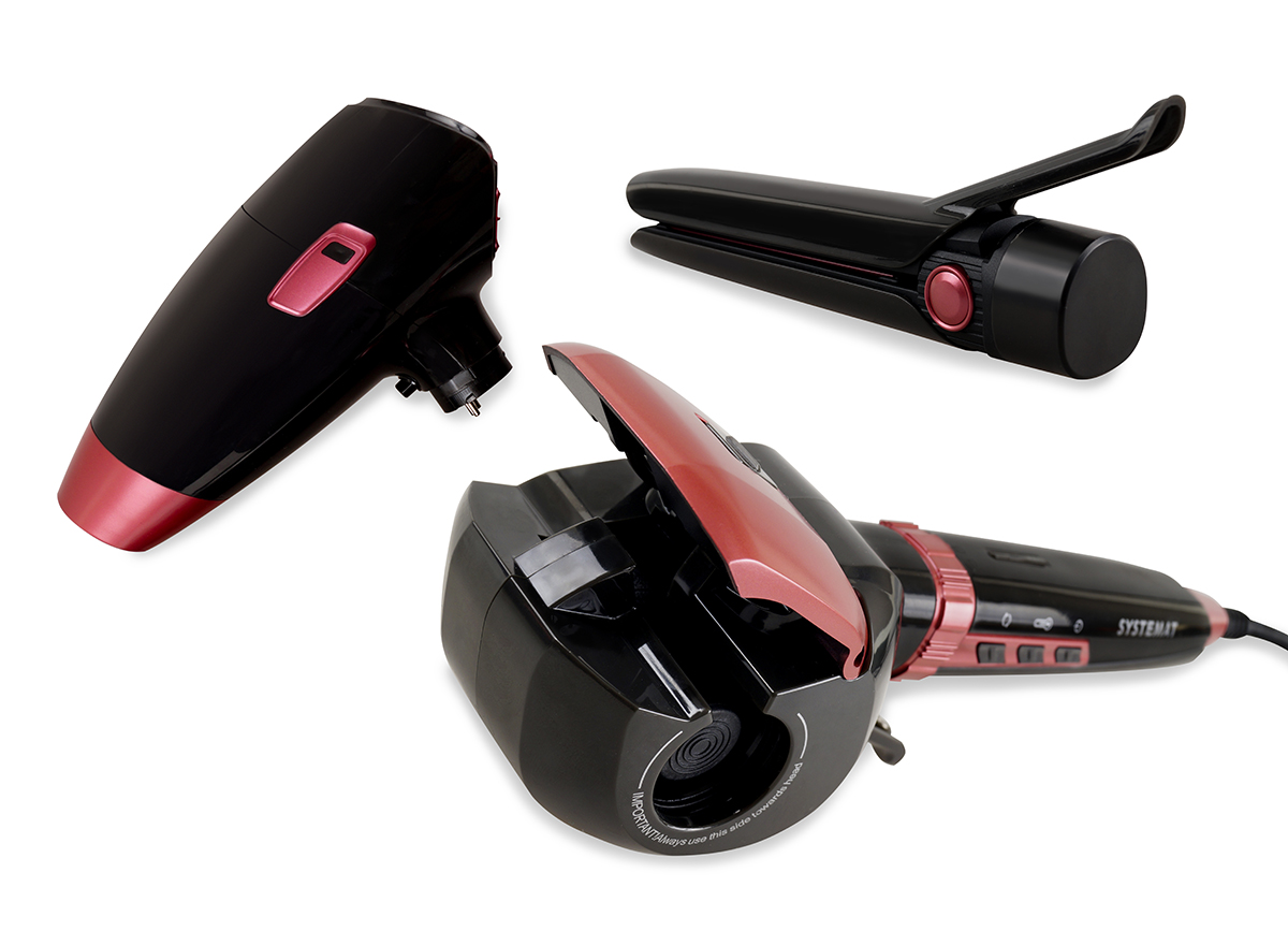 3v1 automatická loknovačka + žehlička + vysoušeč vlasů HAIR STYLER, SYSTEMAT