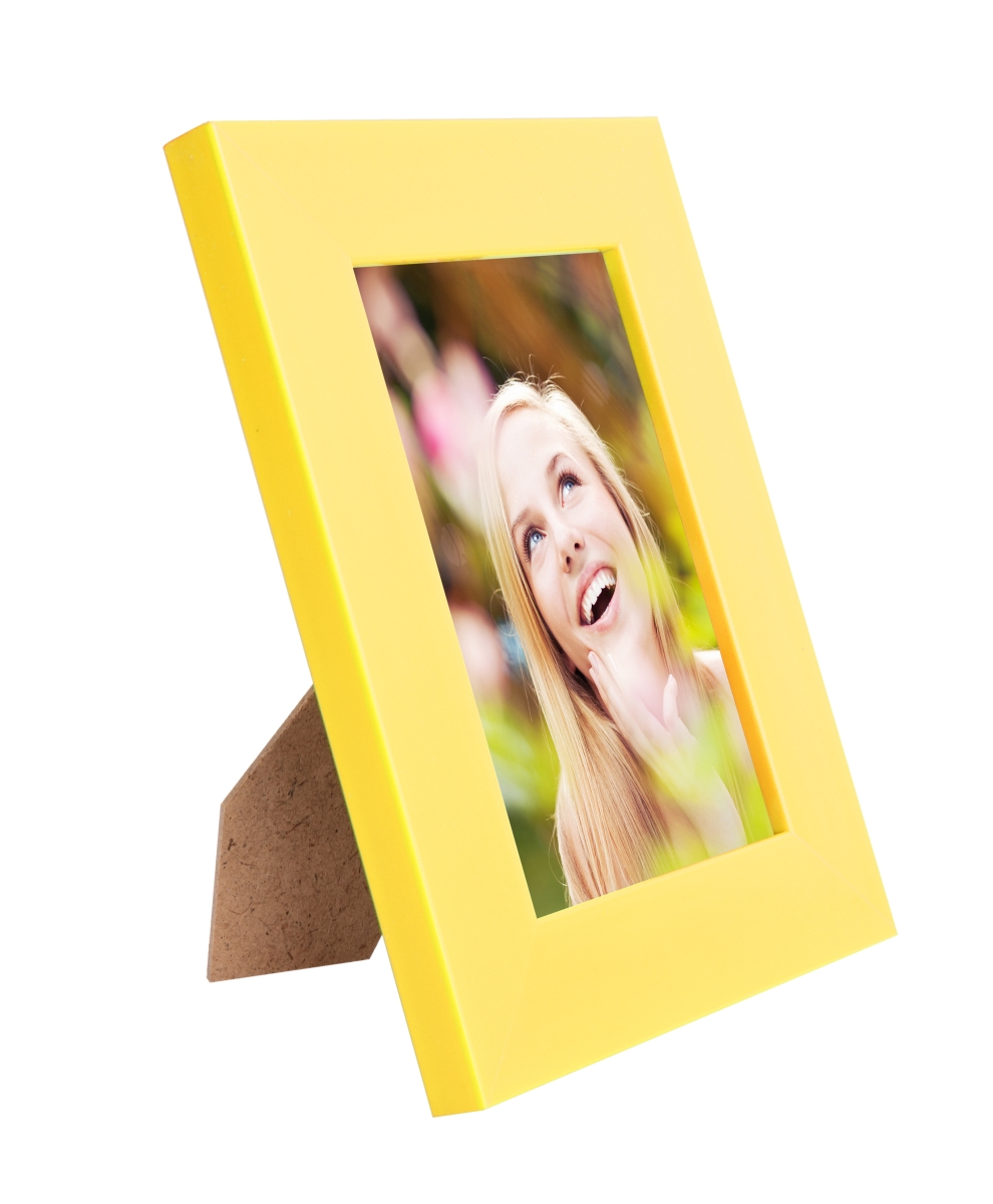 Dřevěný fotorámeček žloutkový na foto 10 x 15 cm