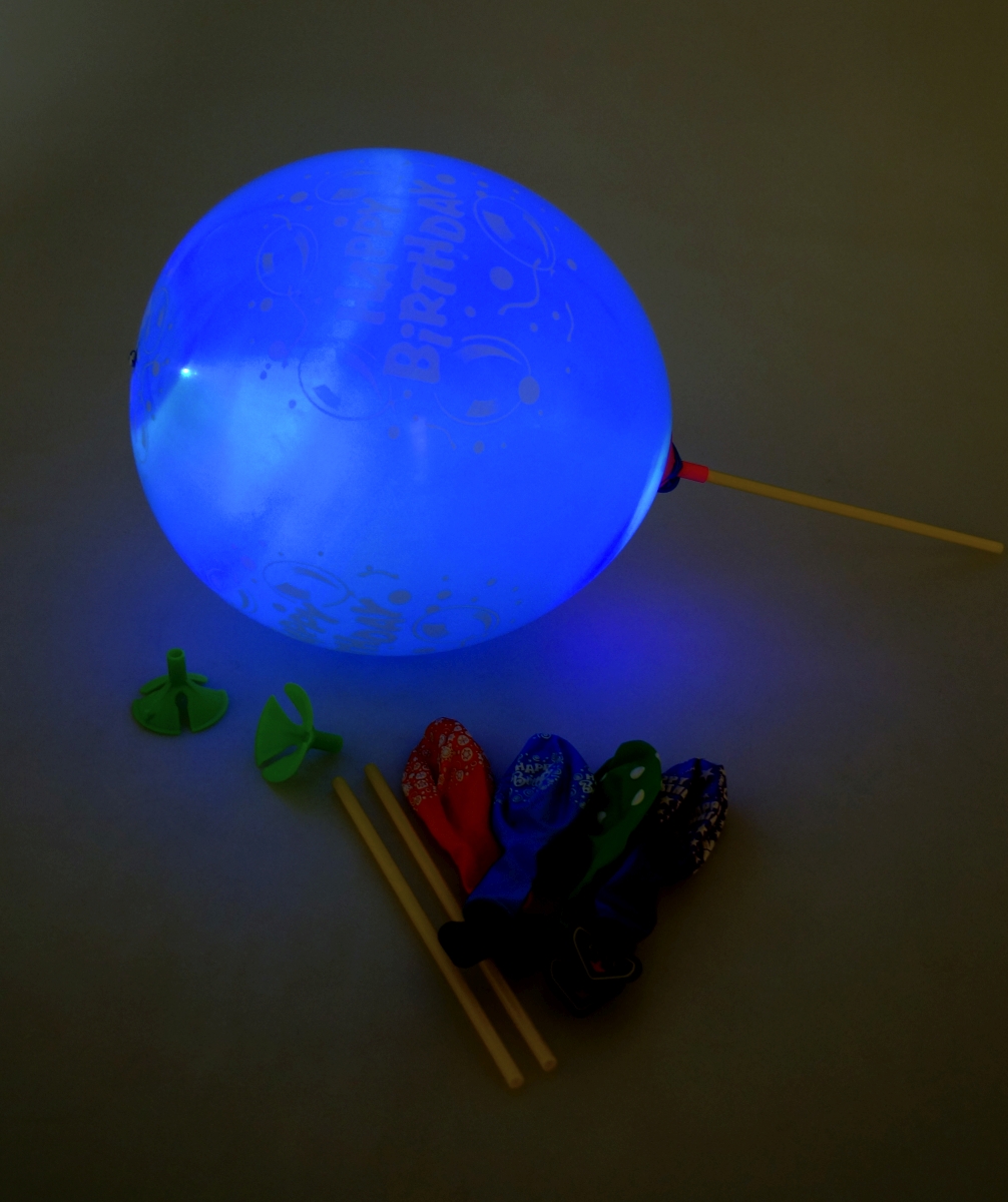 5 ks LED LIGHT balónky nafukovací svítící + PUMPIČKA ZDARMA