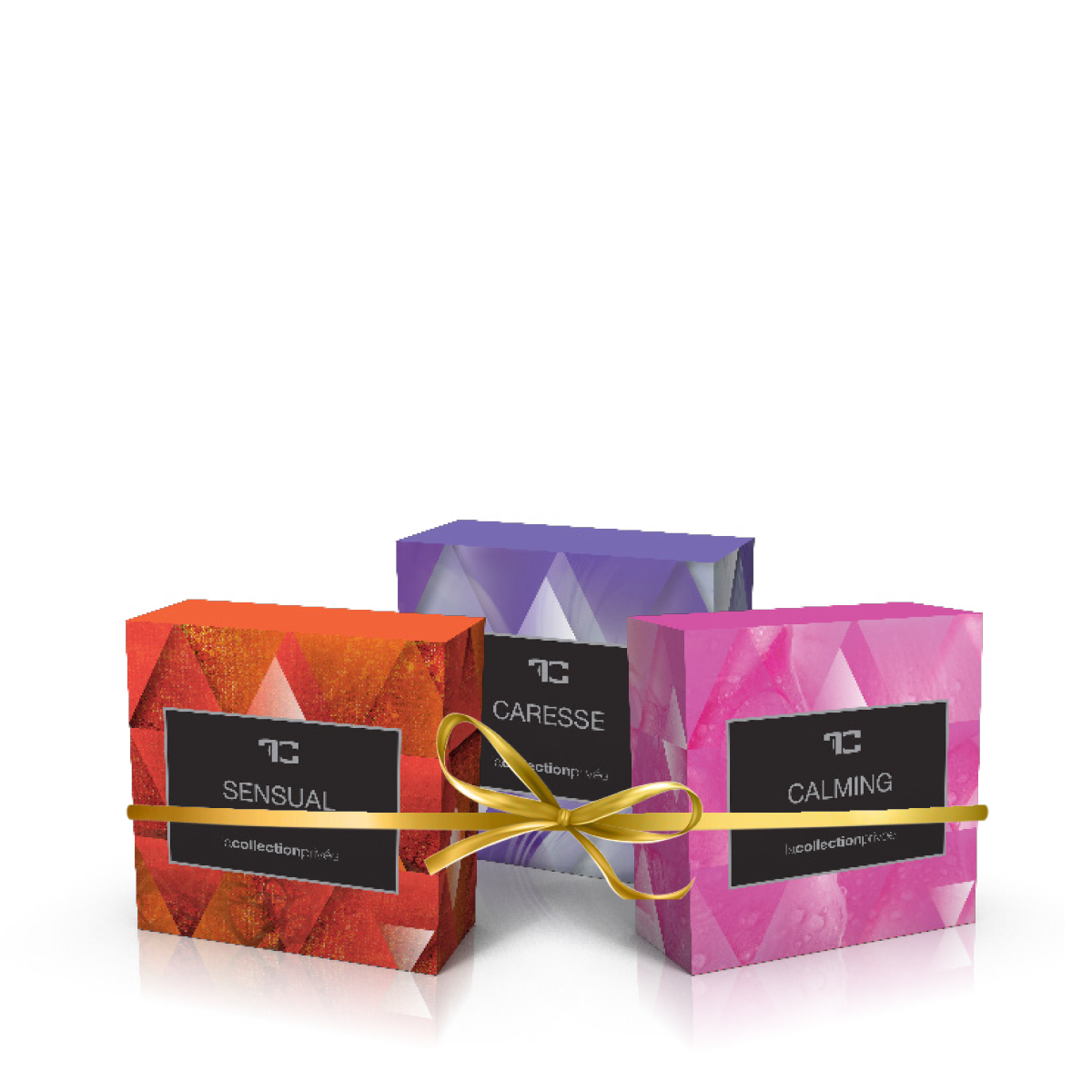2+1 GRATIS glycerinová mýdla, SENSUAL + CARESSE + CALMING
