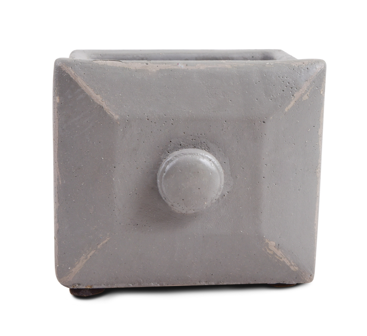 DA97922-Kameninový obal na kvetináč štvorcový, sivý