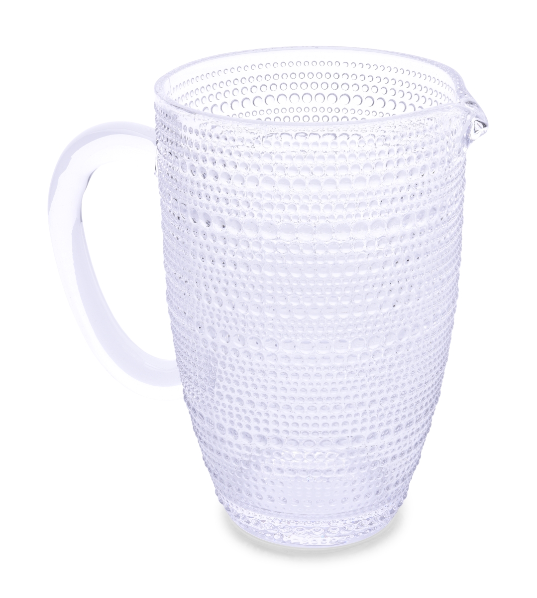 Duży szklany dzbanek z uchem, z tłoczoną powierzchnią 1400 ml