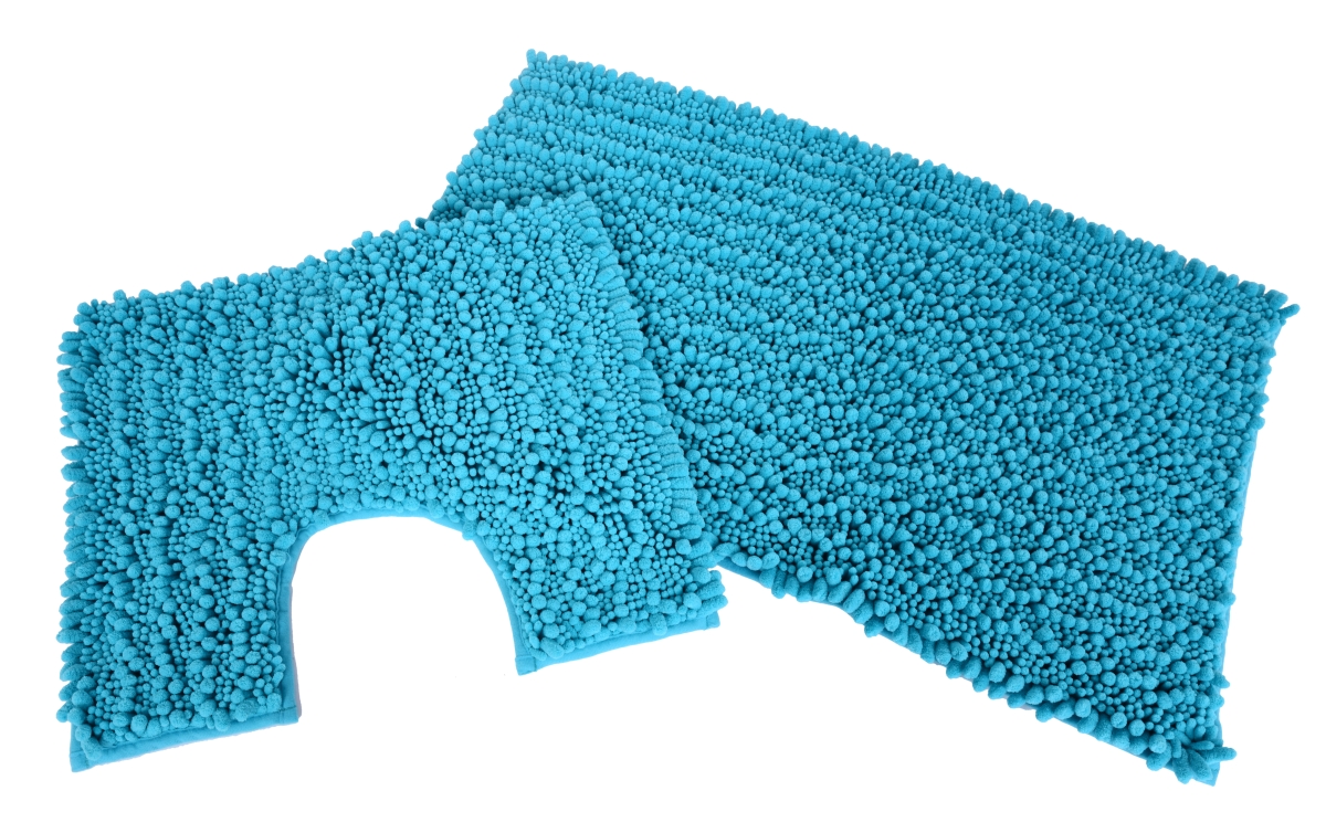 FC20546-3D CORAL kúpeľňová predložka tyrkysovo modrá