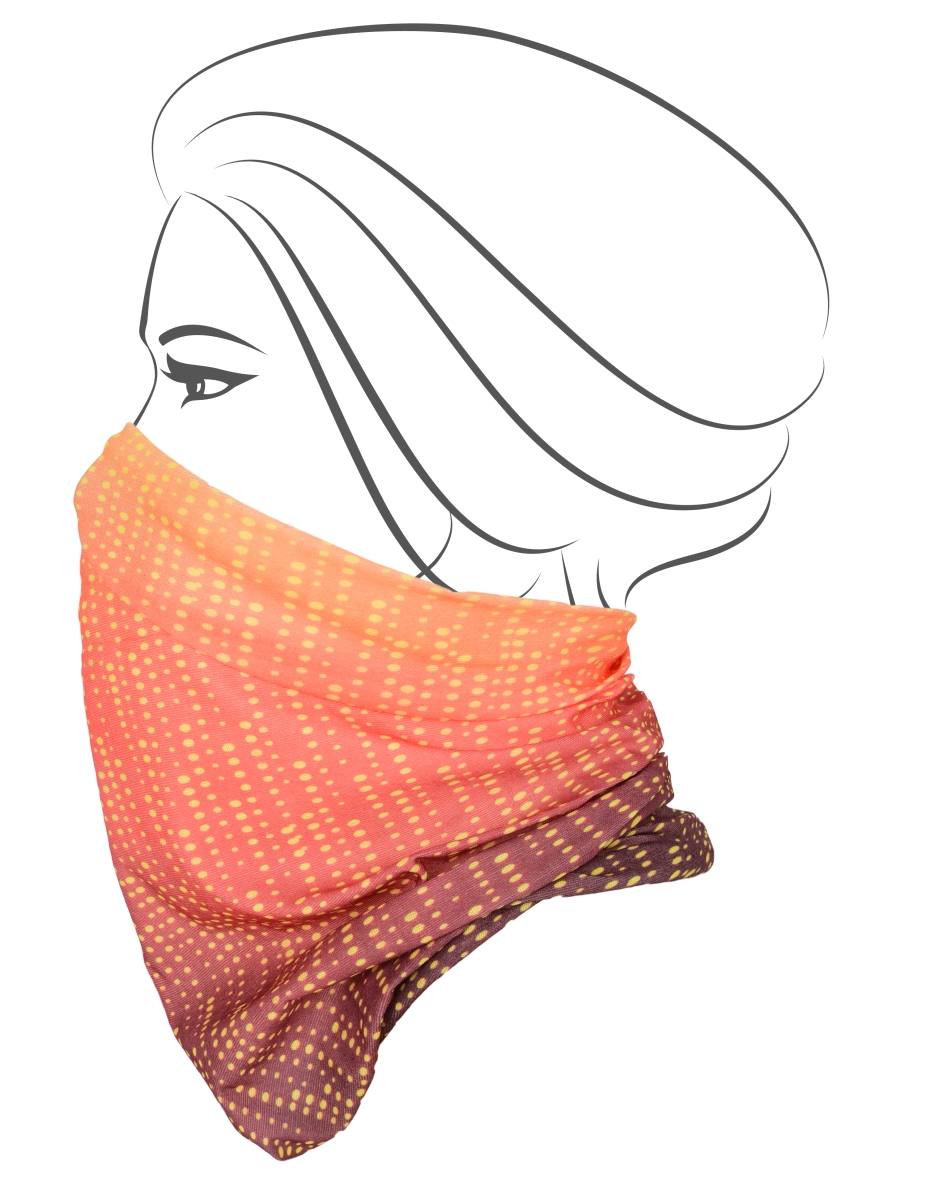 Multifunkční šátek, oranžové tóny