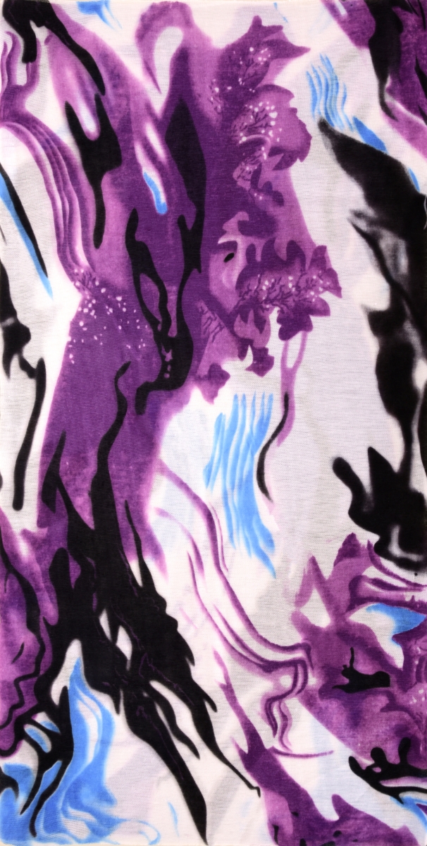 Multifunkční šátek, lila abstrakt