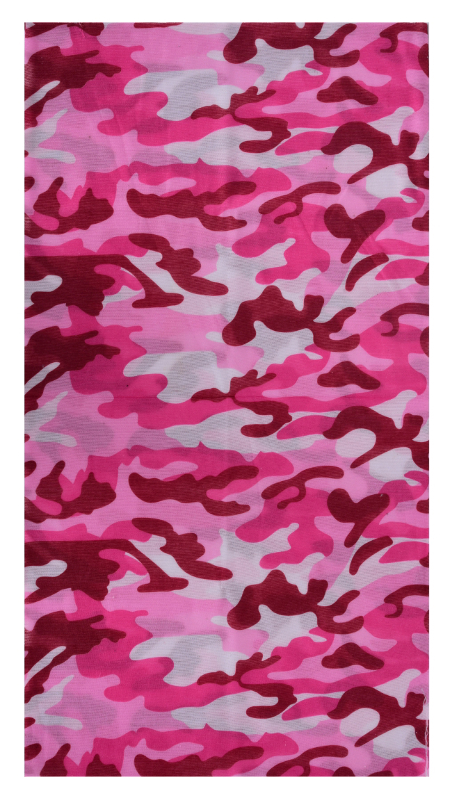 Multifunkční šátek, růžový maskáčový