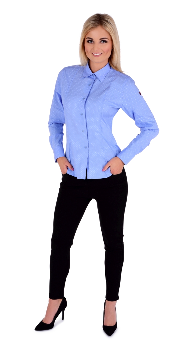 FC2236M-SOPHIA košeľa slim fit s dlhým rukávom blue white dots