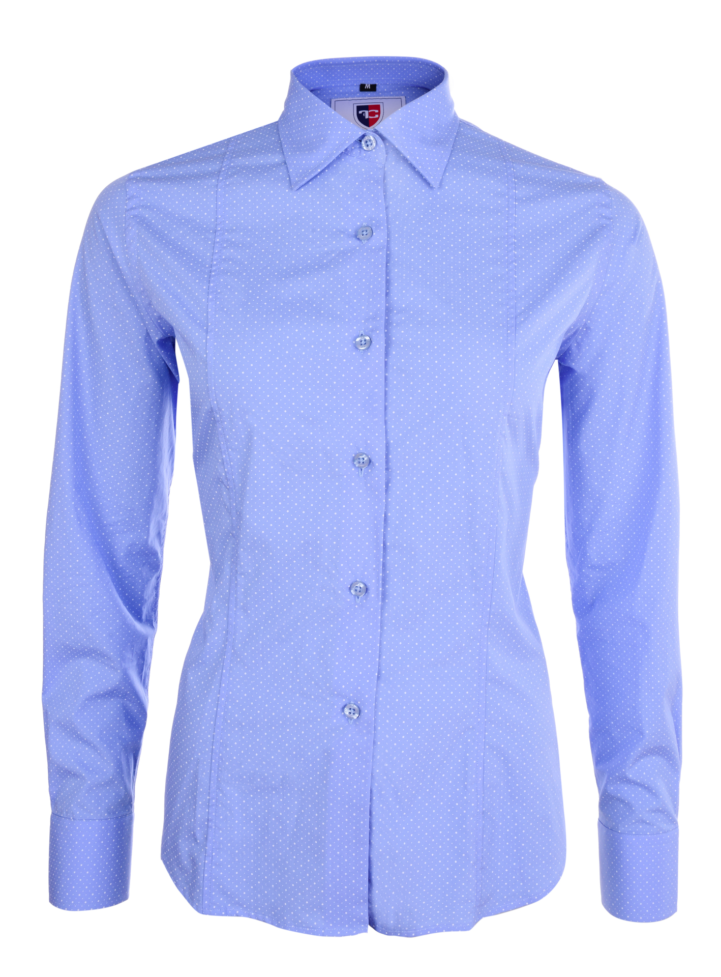 FC2236M-SOPHIA košeľa slim fit s dlhým rukávom blue white dots