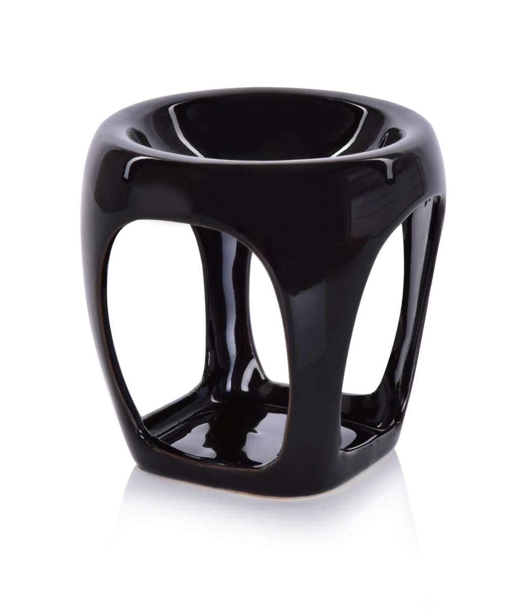 Keramická aromalampa, na čajové svíčky černá
