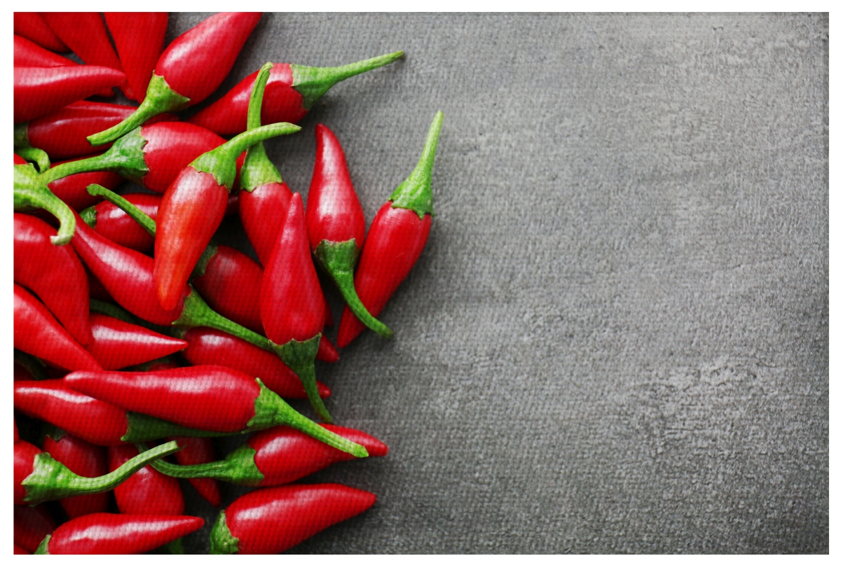 Stylowa podkładka na stół, z fotonadrukiem chilli, 45 x 30 cm