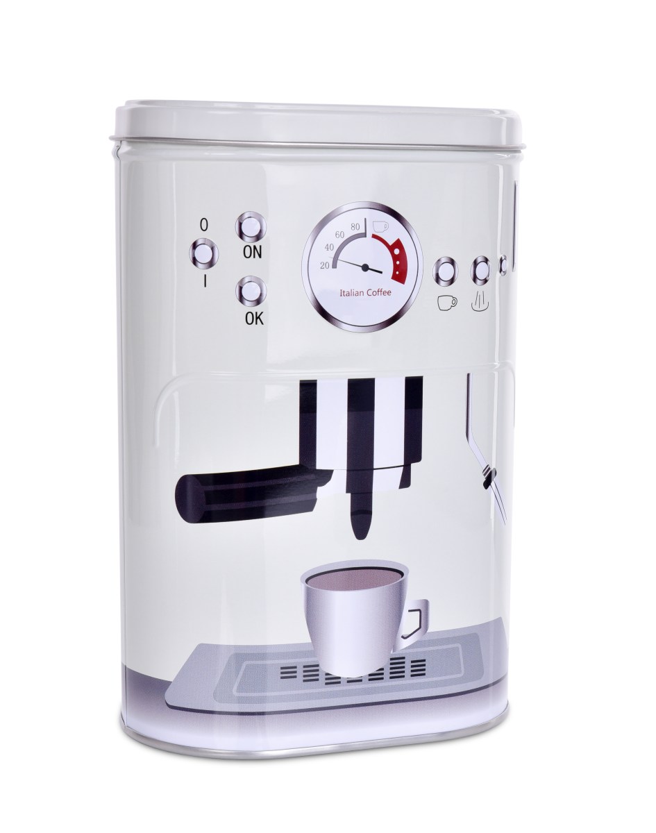 Oválna kovová dóza PRESSO COFFEE 1800 ml