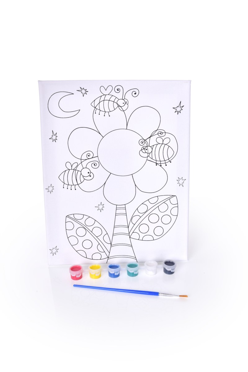 Levně VYMALUJ SI SÁM | obrázek na rámu | květina | 24 × 30 cm + barvy & štětec