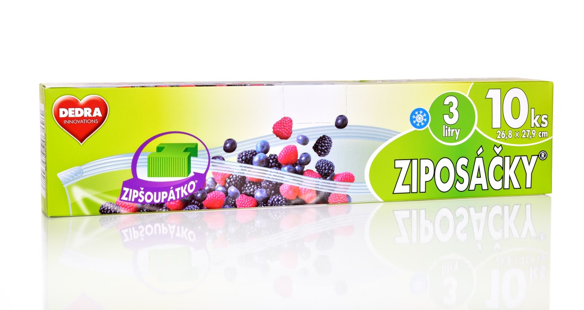 10 ks ZIPOSÁČKY® 3 litrové, opakovateľne použiteľné potravinové vrecká so zipsom