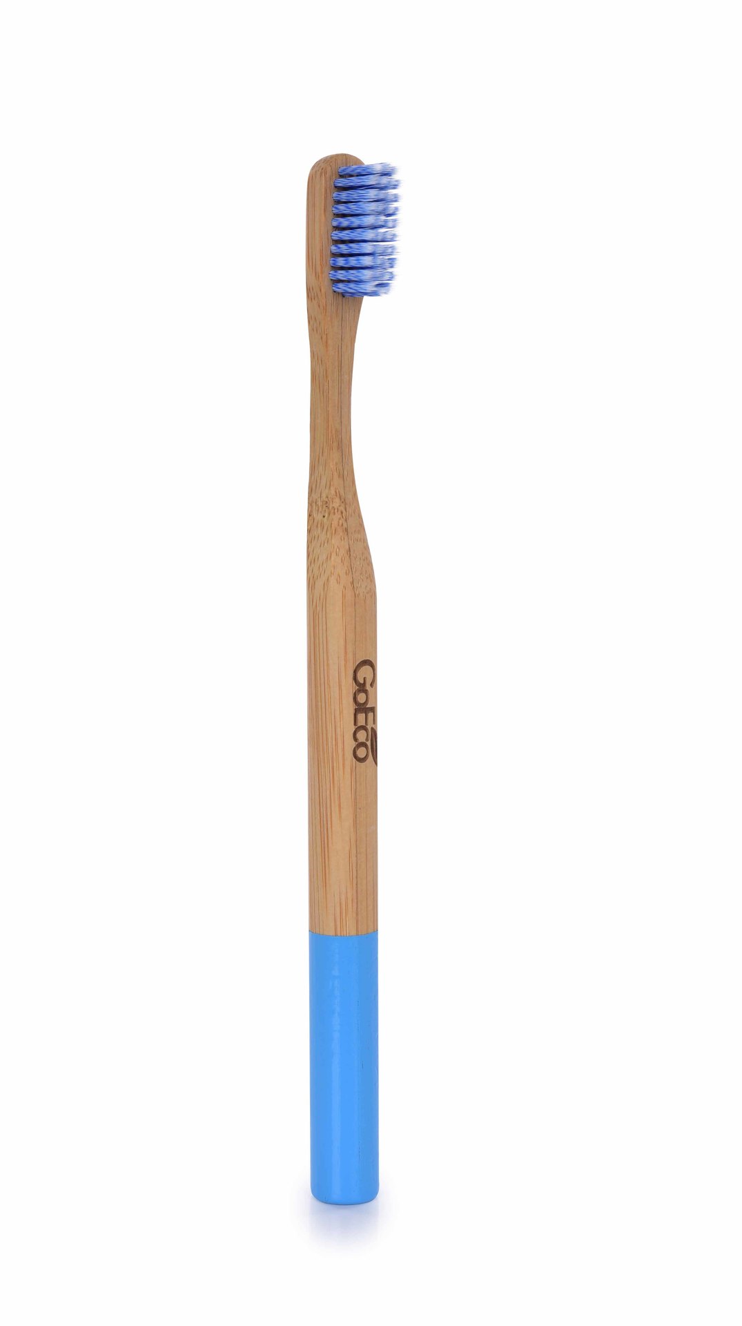Zubná kefka GoEco® BAMBOO, z vysokotlakového bambusu s veľmi mäkkými štetinkami, modrá 