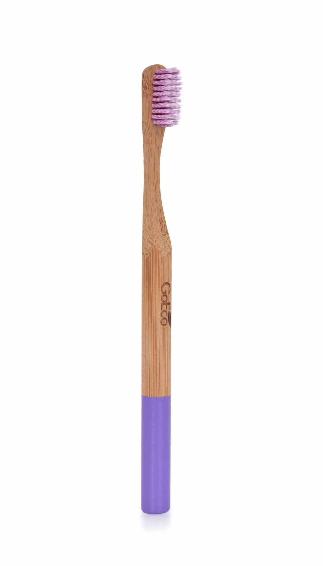Zubná kefka GoEco® BAMBOO, z vysokotlakového bambusu s veľmi mäkkými štetinkami, lila