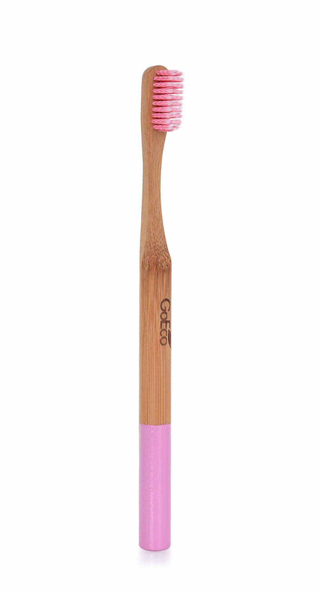 Zubná kefka GoEco® BAMBOO, z vysokotlakového bambusu s veľmi mäkkými štetinkami, ružová 