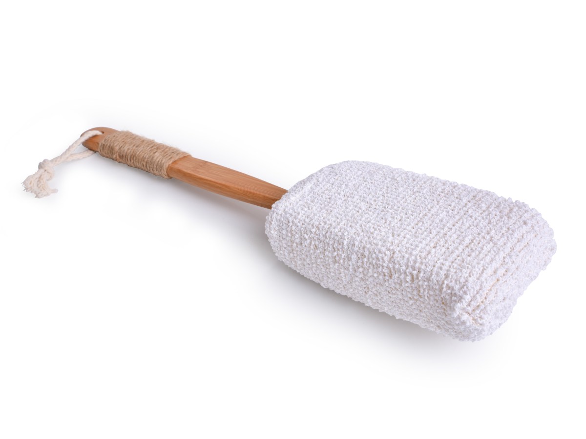 GoEco® FROTÉ HUBA na umývanie s odnímateľnou rukoväťou z bambusu 