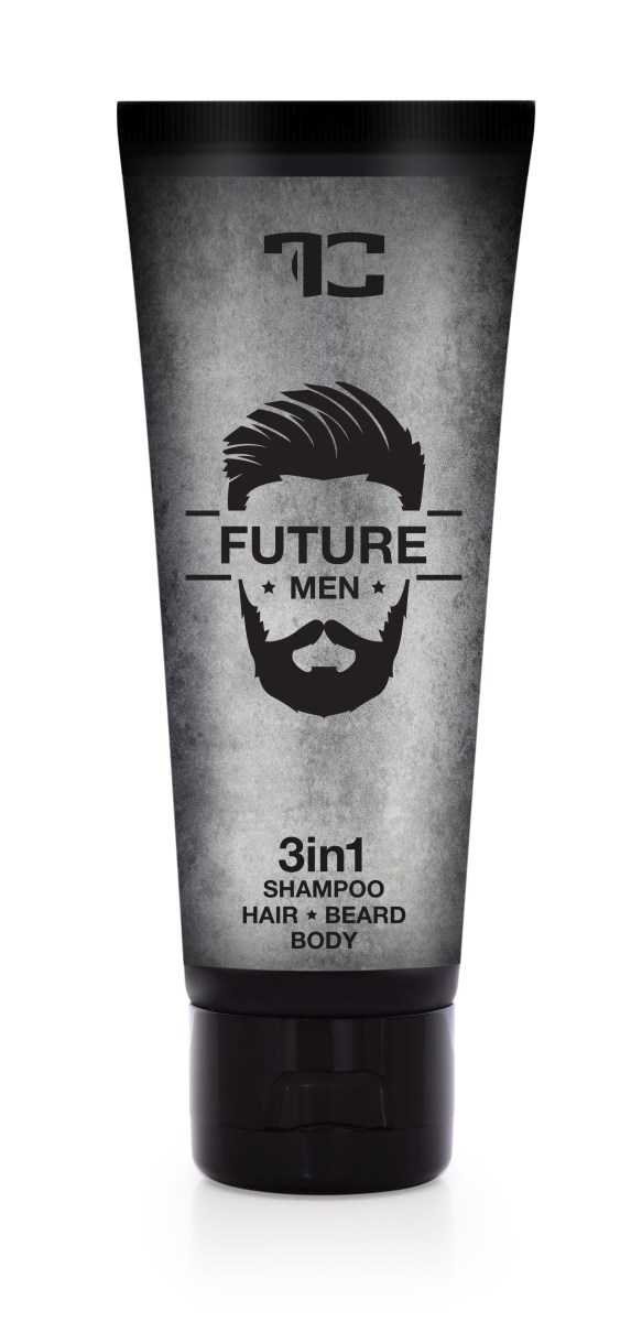 3v1 šampón pre mužov na vlasy, telo a fúzy FUTURE MEN, 250 ml