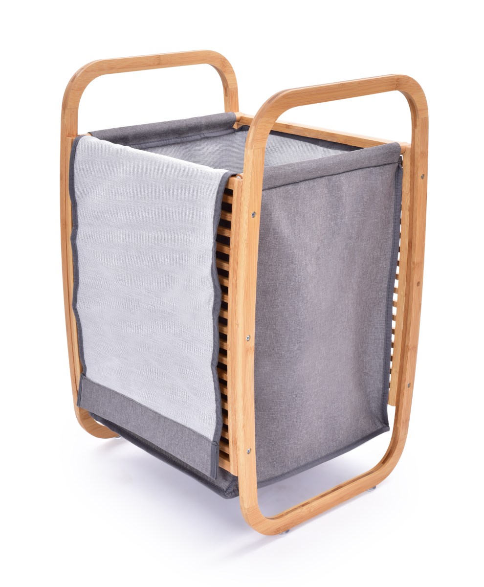 Kôš na prádlo z bambusu s vyberateľným látkovým vakom GoEco®,