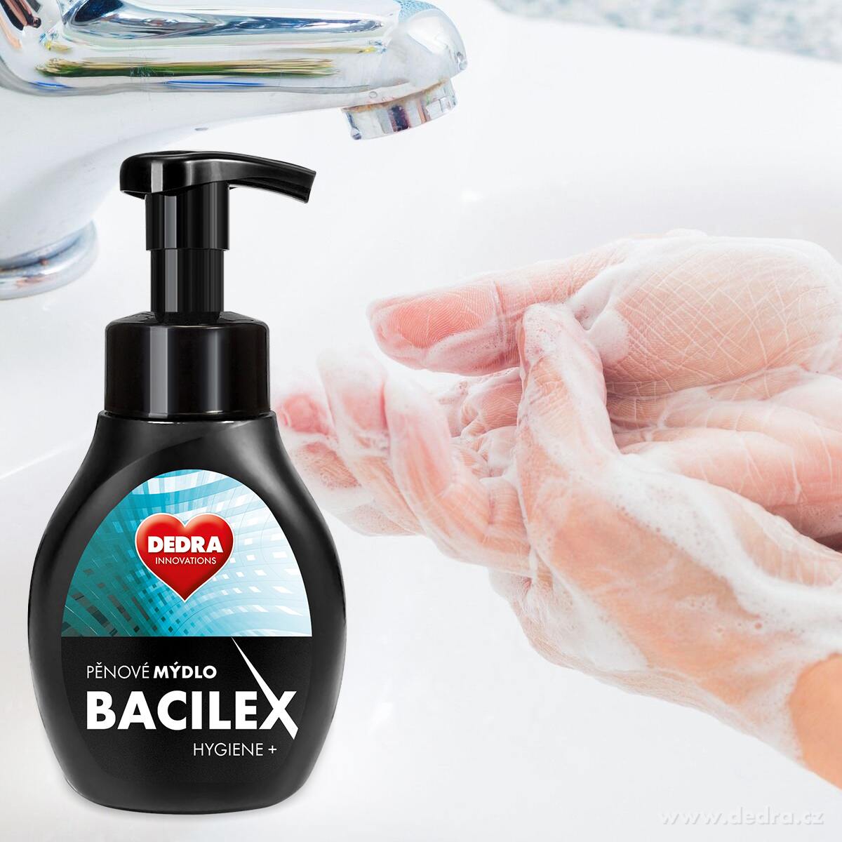 SADA 1+1 pěnové mýdlo s antibakteriální přísadou BACILEX HYGIENE+