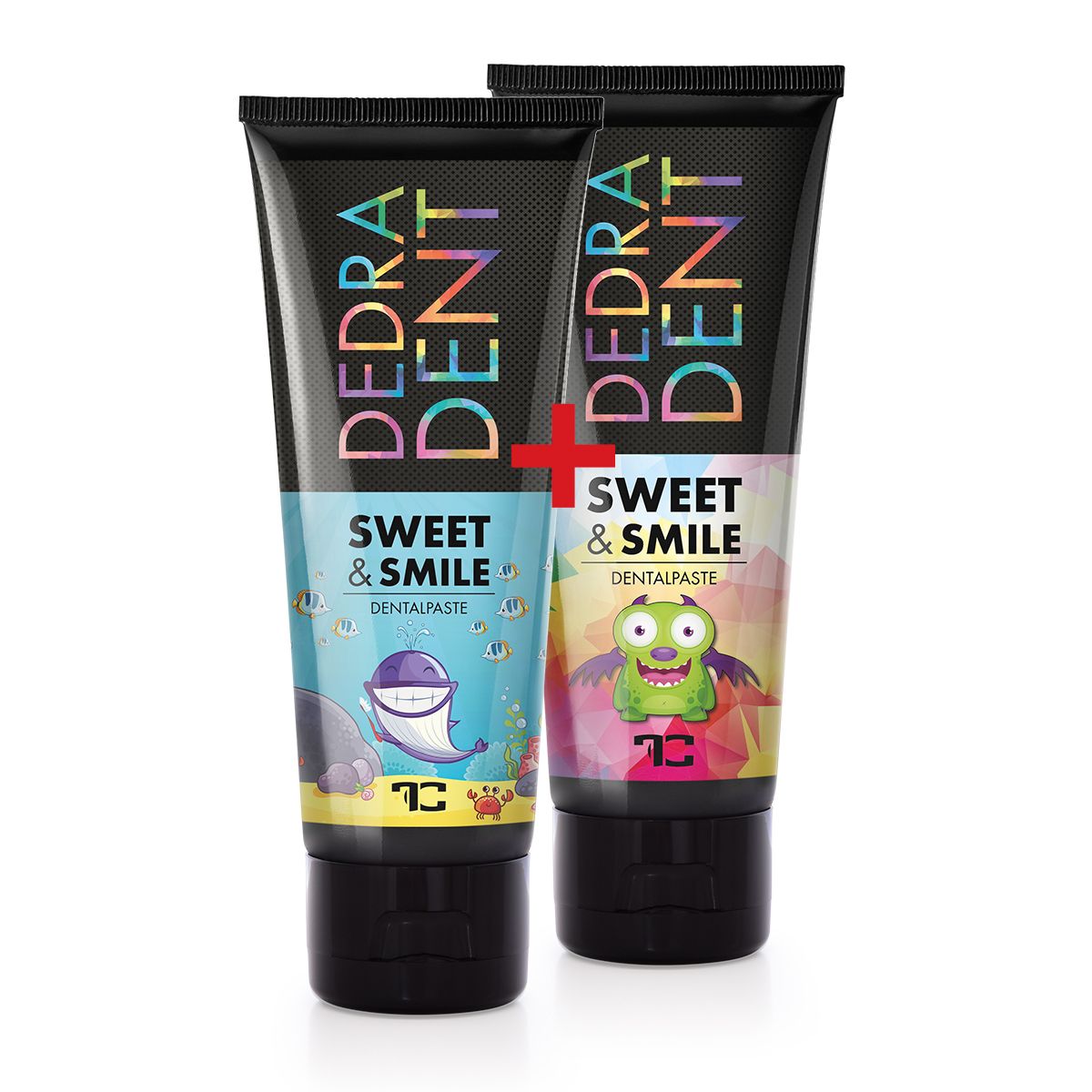 SADA 1+1 DEDRA DENT® dětská zubní pasta SWEET & SMILE 2 x 50 ml