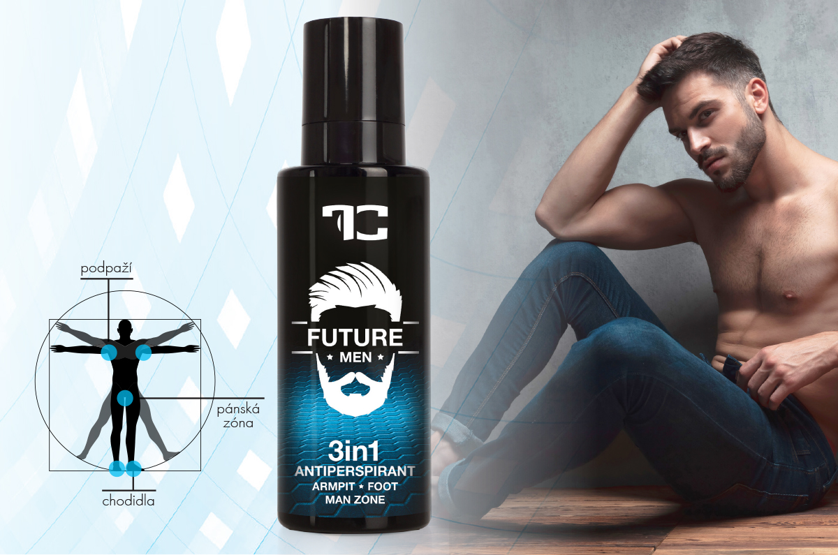 3v1 antiperspirant sprej pre mužov FUTURE MEN® PLATINUM
