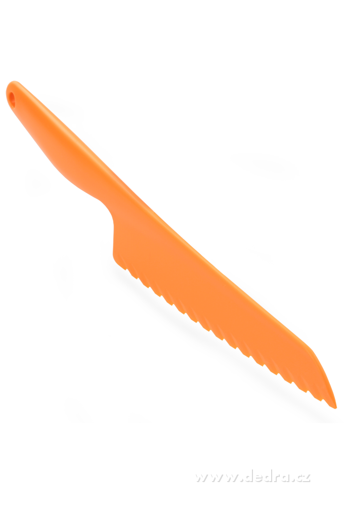 DA6019-Veľký plastový nôž na šaláty a cesta oranžový