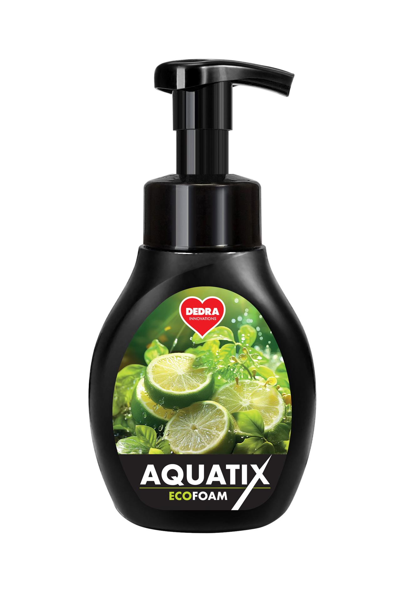 AQUATIX aktívna pena na ručné umývanie riadu BERGAMOT & LEMON