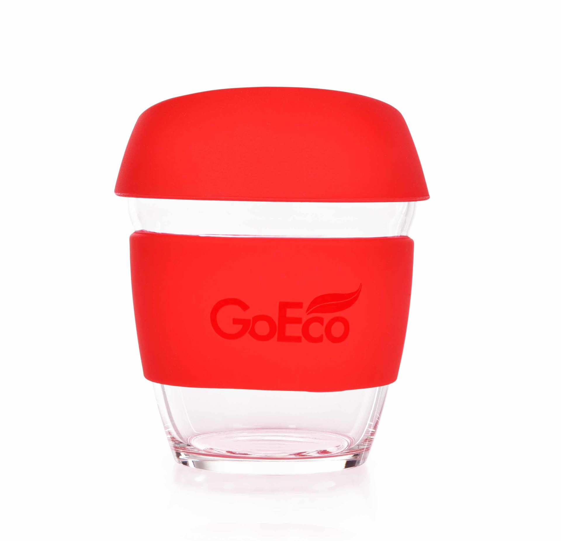 300 ml szklany kubek KELIMERO(R) GoEco(R) czerwony