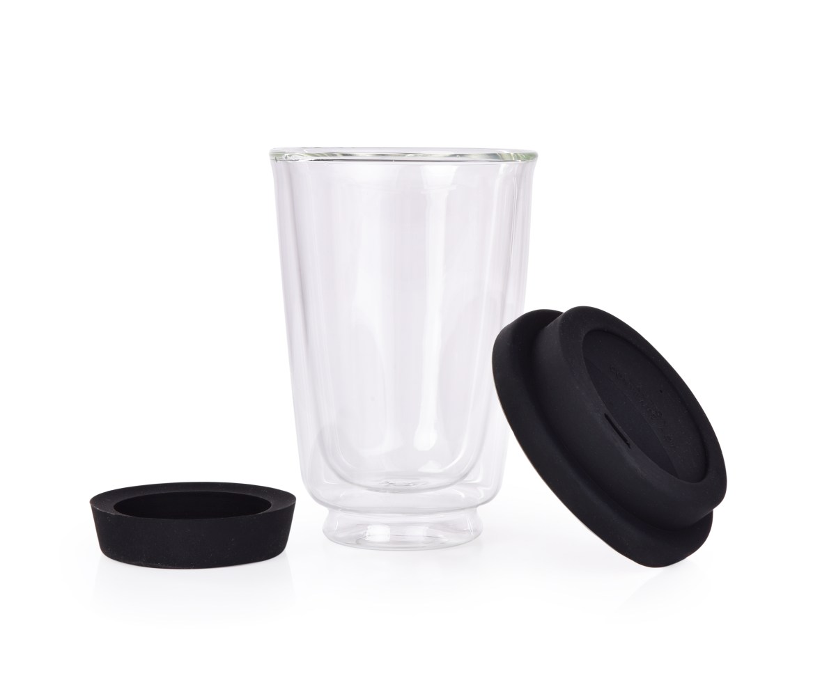 Dvojstenný sklenený termo hrnček BOROSIL KELIMERO® DOUBLE-GLASS 340 ml
