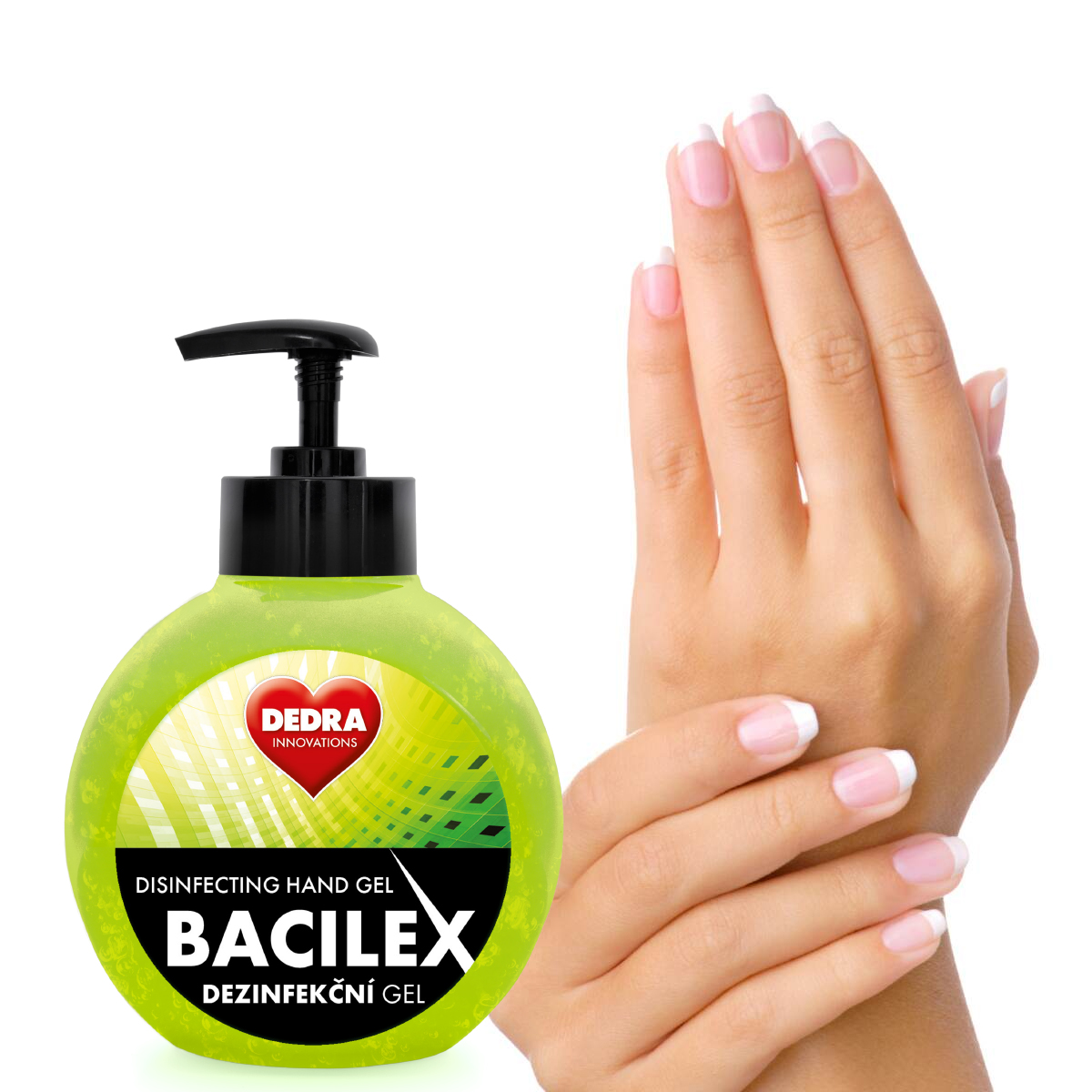 Certifikovaný dezinfekční gel na ruce, 70 % alkoholu, BACILEX DISINFECTING HAND GEL