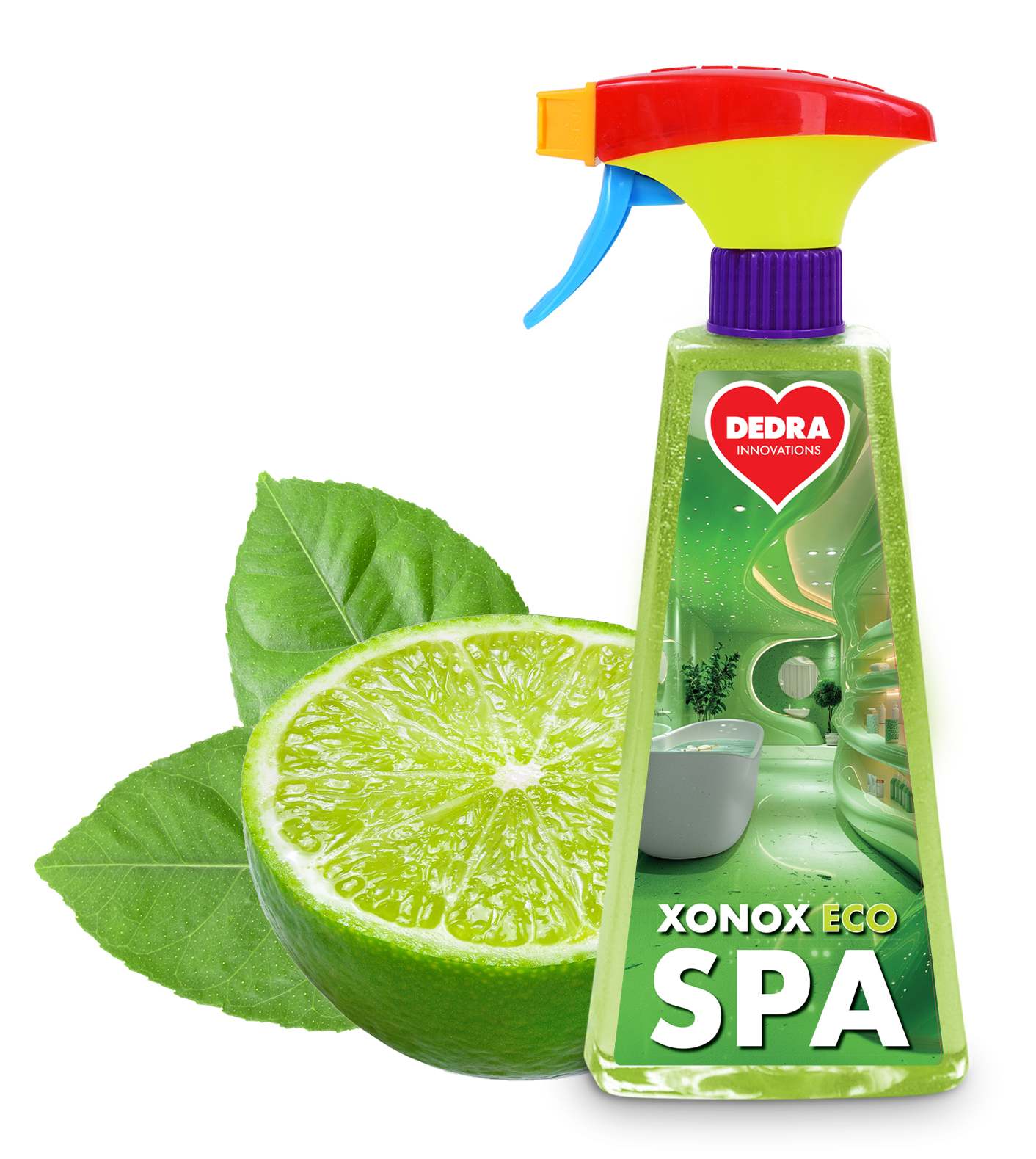 Levně XONOX SPA | Extra silný pěnový čistič koupelny | vodoodpudivý efekt & ECO složení | LIMETKA | 500 ml