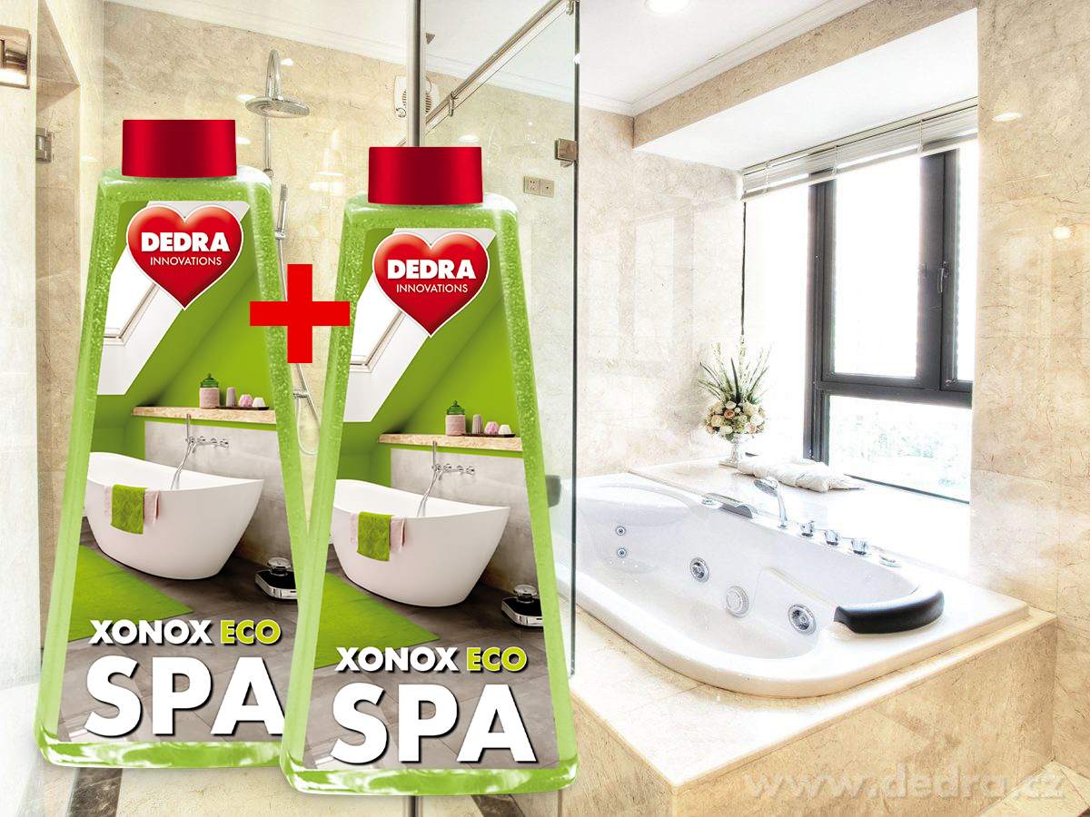 2 ks EKO čistič koupelen XONOX ECO SPA, náhradní náplně, bez rozprašovače 2 x 500 ml