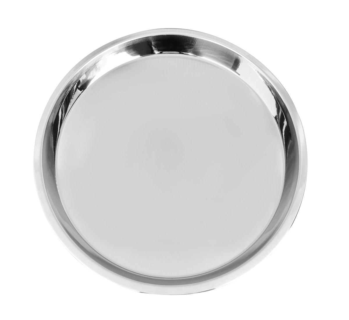 CHEF 35 cm servírovacia okrúhla nerezová tácka