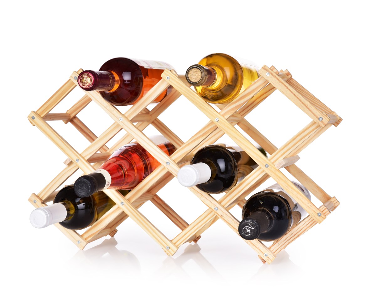 Dedra Skládací dřevěná vinotéka, stojan na víno GoEco® pro 10 lahví
