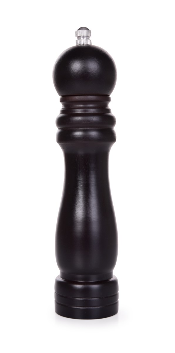 RCZNY MYNEK do pieprzu i soli z drewna bukowego GoEco(R) czarny, wys. 21 cm
