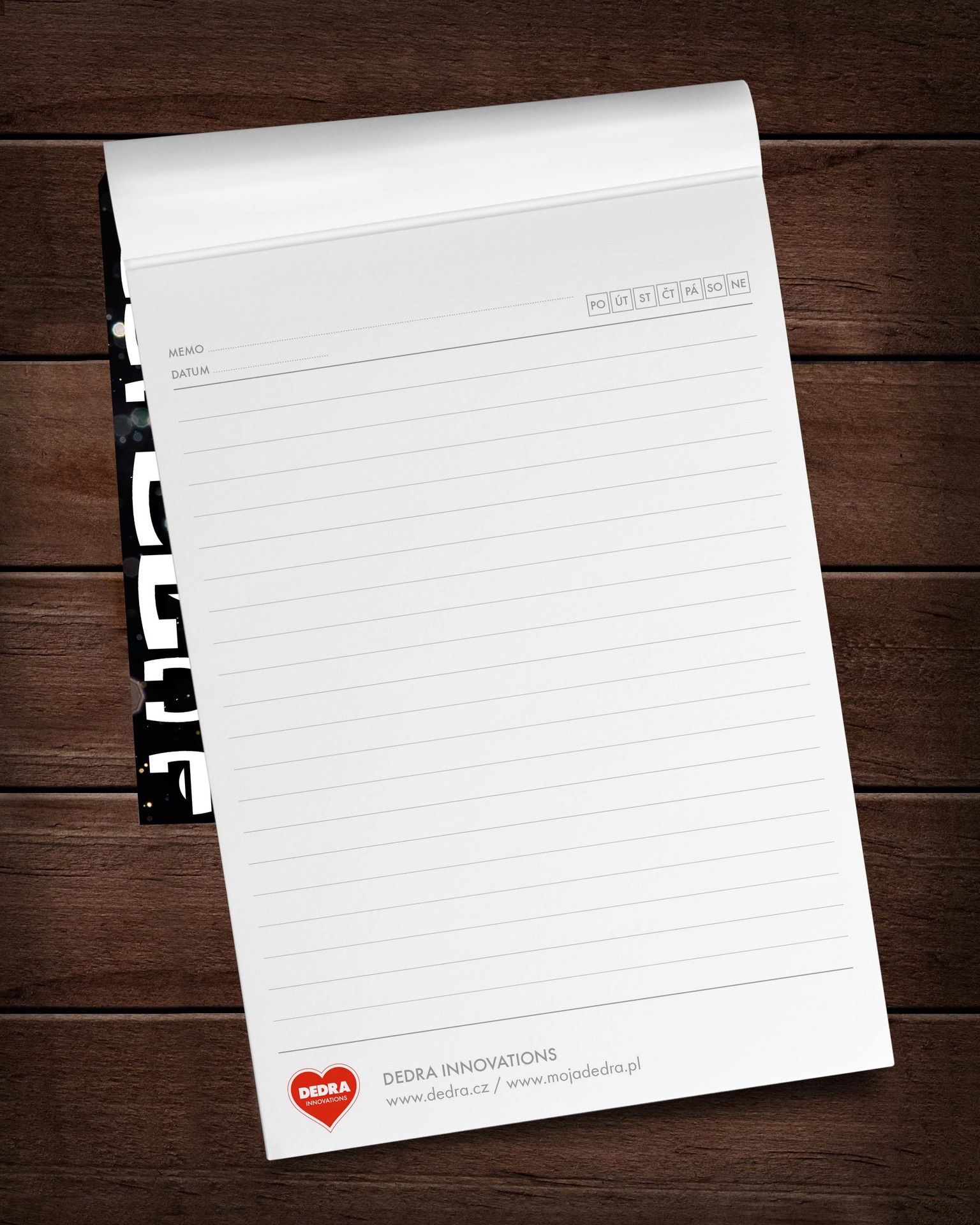 Poznámkový blok/zápisník Dedra FC styl A5 vhodný na zapisování objednávek, 50 listů